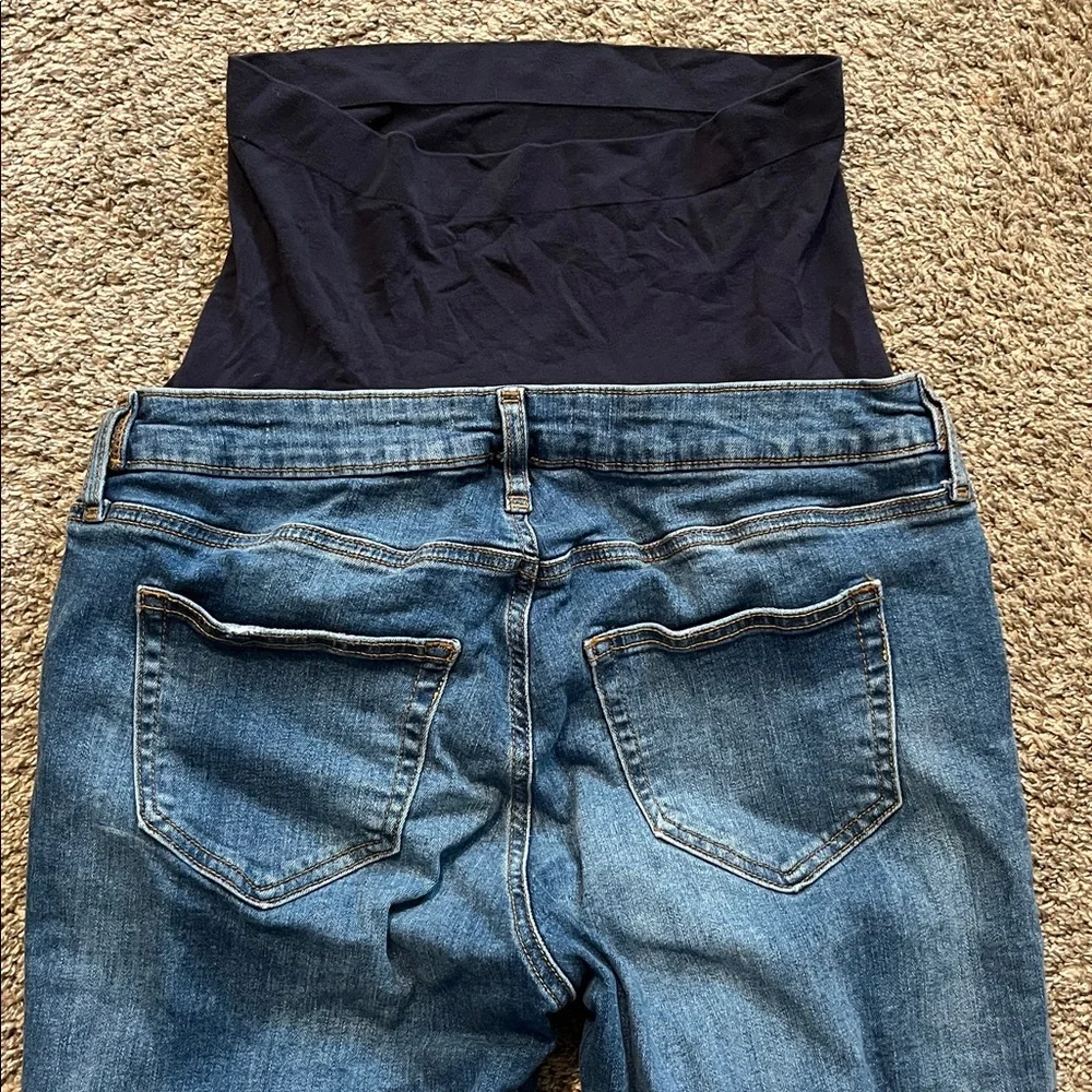 Seraphine Women's Over the Belly Straight Leg Boyfriend Fit Maternity Jeans SZ 6